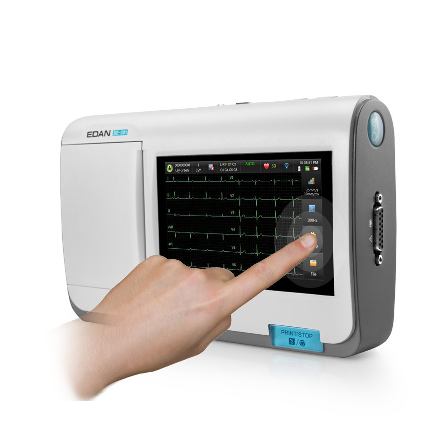 Electrocardiographe EDAN SE-301 écran tactile g1