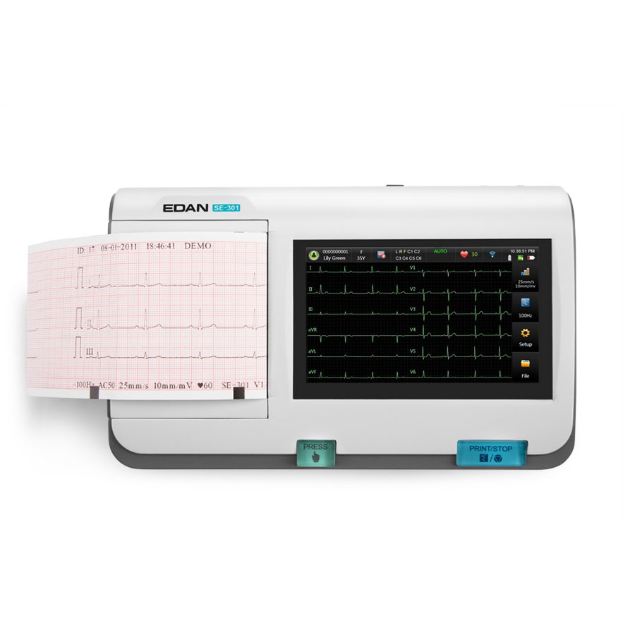 Electrocardiographe EDAN SE-301 écran tactile