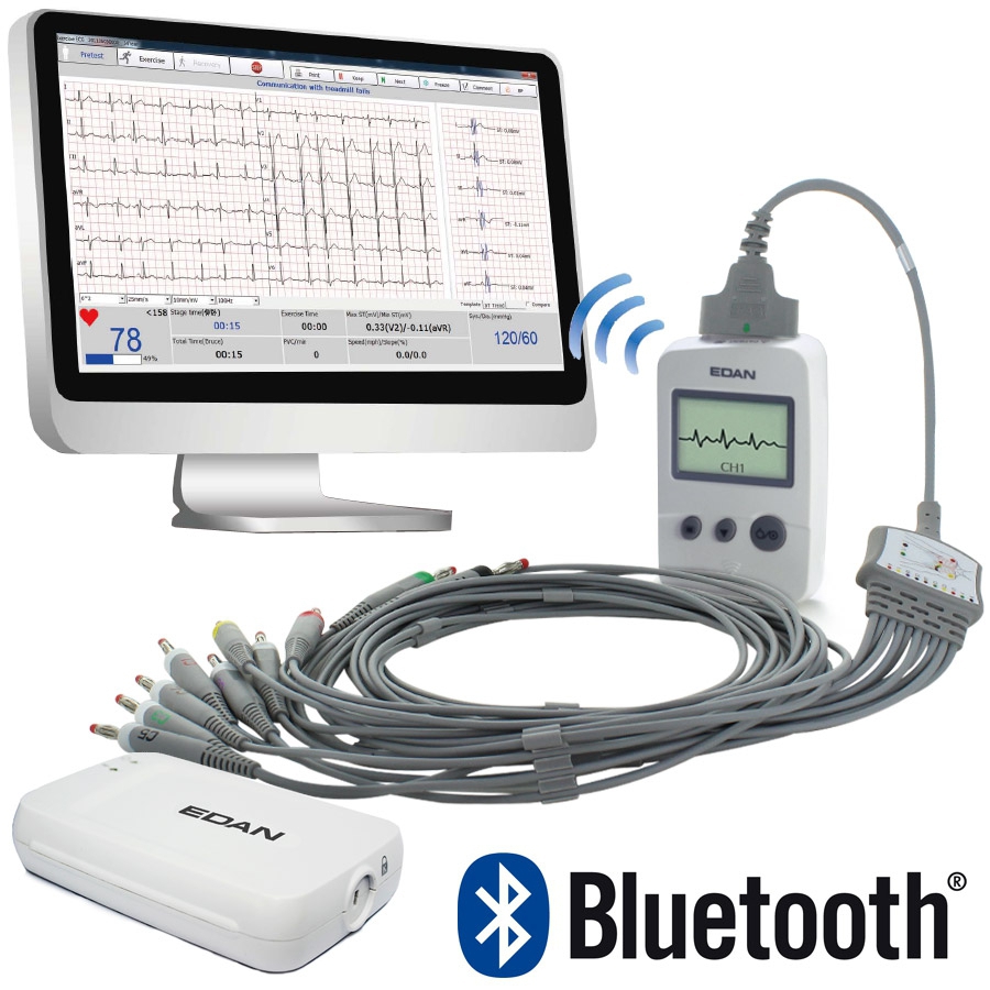 Electrocardiographe numérique sans fil EDAN SE-1515